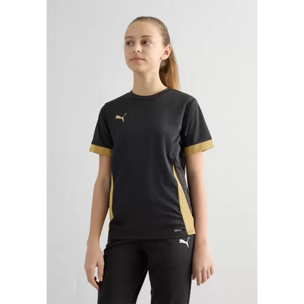  Dječja sportska majica PUMA TEAMGOAL MATCHDAY JERSEY JR 70574828 PUMA CRNA/PUMA ZLATNA/MAT ZLATNA 