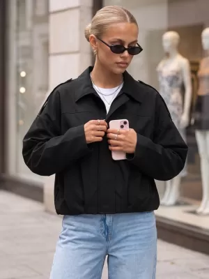 Ženska jakna DSTREET TY5955 CRNA