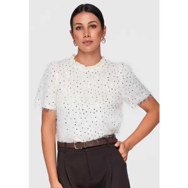  Ženska bluza OMBRE OW-TS-E0089 BEŽ 