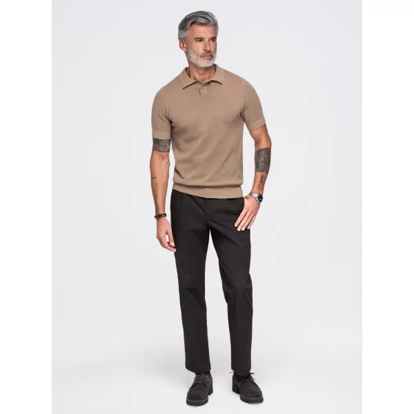  Muška polo majica OMBRE OM-POSS-0178 SVIJETLOSMEĐA 