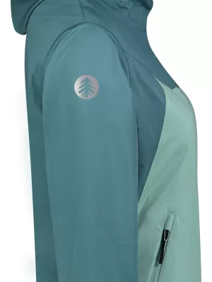 Ženska softshell jakna NORDBLANC OUTLAND NBSSL8324 ZELENO/SIVO