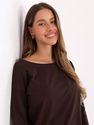Ženska bluza BASIC FEEL GOOD RV-BZ-4691.40P TAMNO SMEĐA