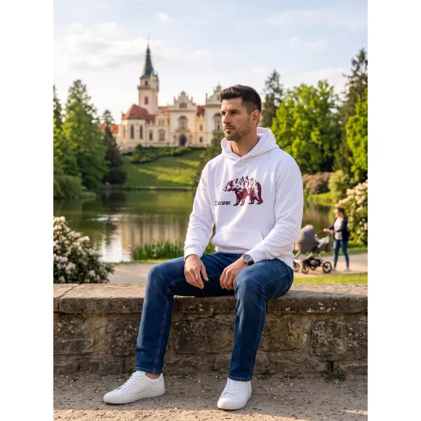  Muški sweatshirt ALTISPORT ALM193422 BIJELA 