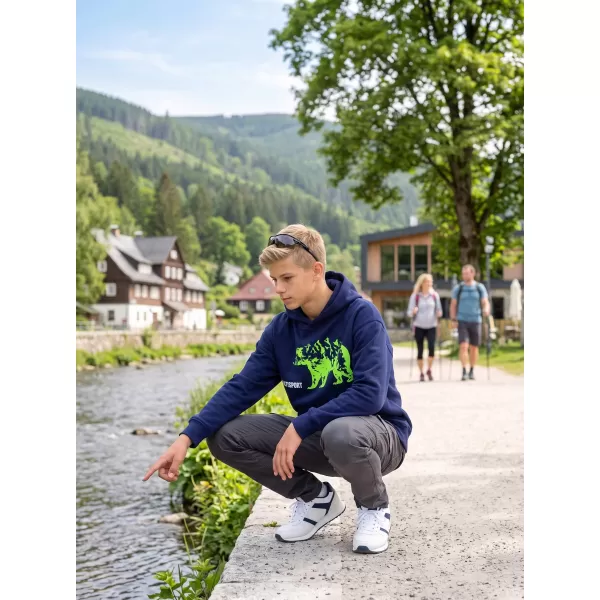  Dječji sweatshirt ALTISPORT ALM193422 PONOĆNO PLAVA 