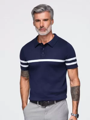 Muška polo majica OMBRE OM-POSS-0177 TAMNOPLAVA