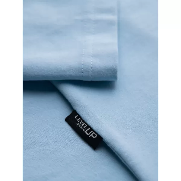  Muška majica kratkih rukava OMBRE OM-TSBC-0291 CRNA/SVIJETLOPLAVA/BIJELA 