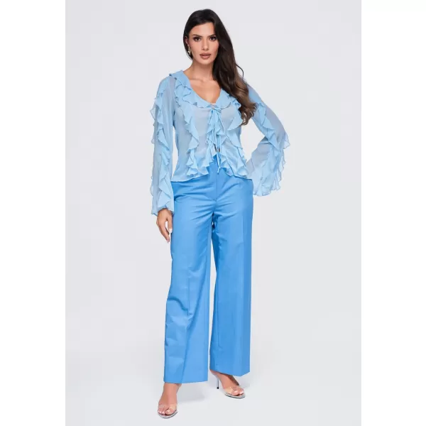  Ženska bluza OMBRE OW-TS-E0078 PLAVA 