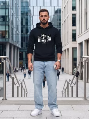 Muški sweatshirt DSTREET NX5146BX-25-09 TAMNOPLAVA