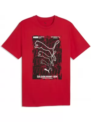 Muška majica kratkih rukava PUMA GRAPHICS BOX TEE 69436611 ZA SVA VREMENA CRVENA