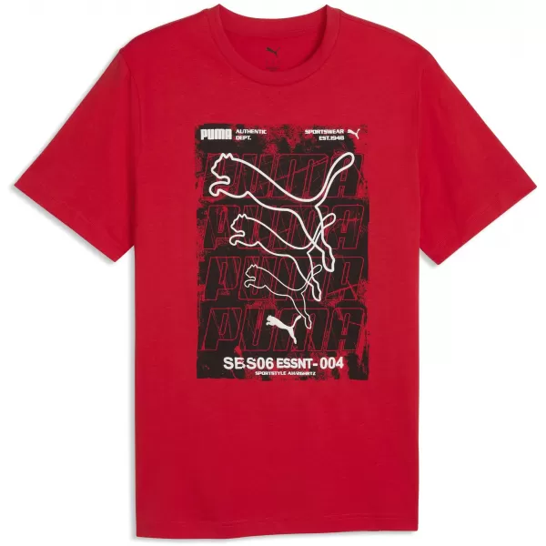  Muška majica kratkih rukava PUMA GRAPHICS BOX TEE 69436611 ZA SVA VREMENA CRVENA 