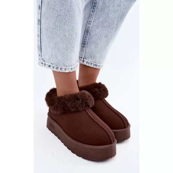  Ženski snjegovići BIG STAR SHOES UU274203 SMEĐE/BEŽ SJENE 