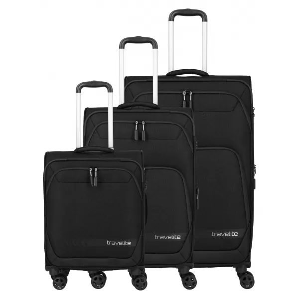  Set kofera TRAVELITE Kick Off 4w S, M exp, L exp CRNA 