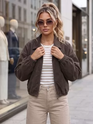 Ženska jakna DSTREET TY6052 SMEĐA