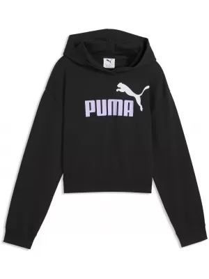 Dječji sweatshirt PUMA ESS 2 COLOR NO. 1 LOGO SHORT LENGTH HOOD 68607255 PUMA CRNA/SVIJETLA LAVANDA