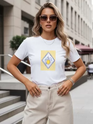 Ženska majica kratkih rukava DSTREET NX8042RY-WH BIJELA
