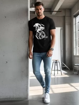 Muška majica kratkih rukava DSTREET NX049R CRNA