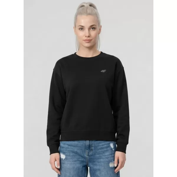  Ženski sweatshirt 4F WMM00TSWSF2534 DUBOKA CRNA 