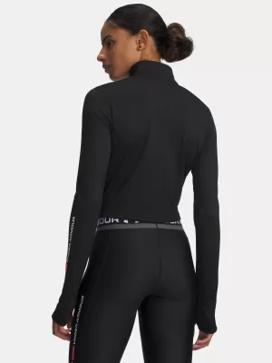 Ženska majica kratkih rukava UNDER ARMOUR TECH BRANDED 1/2 ZIP 6009988-001 CRNA