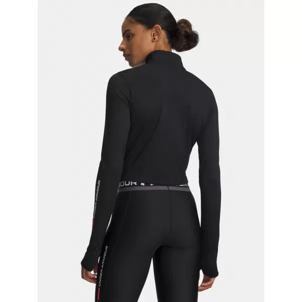  Ženska majica kratkih rukava UNDER ARMOUR TECH BRANDED 1/2 ZIP 6009988-001 CRNA 