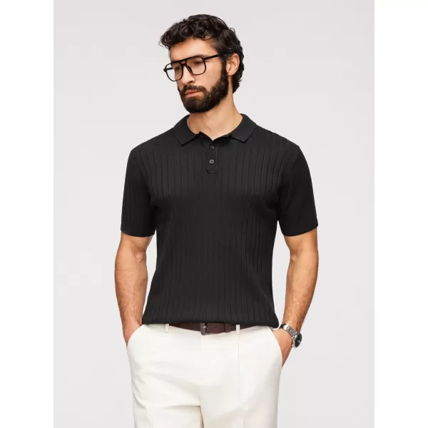  Muška polo majica OMBRE OM-POSS-0180 CRNA 