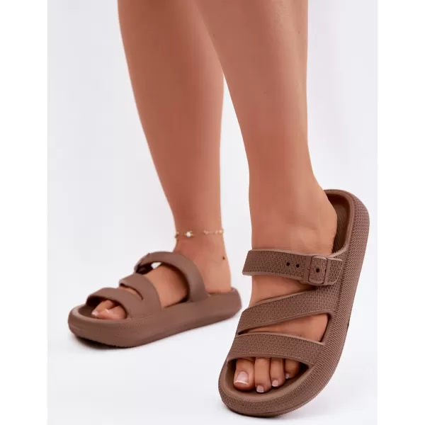  Ženske papuče BIG STAR SHOES 42155-19 SMEĐA/BEŽ 