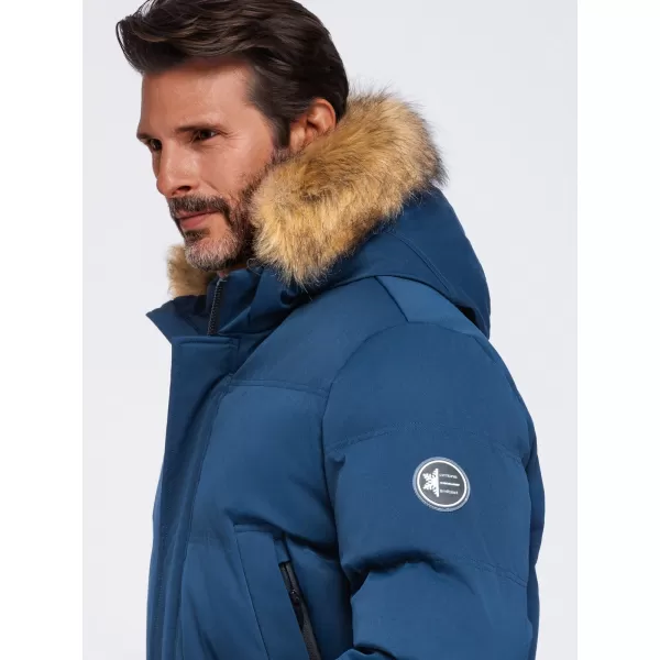  Muška parka OMBRE OM-JALJ-0310 TAMNOPLAVA 