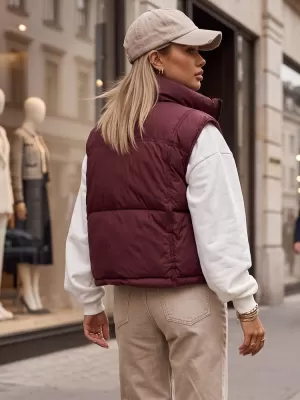 Ženski prsluk DSTREET TY5971 TAMNOCRVENA