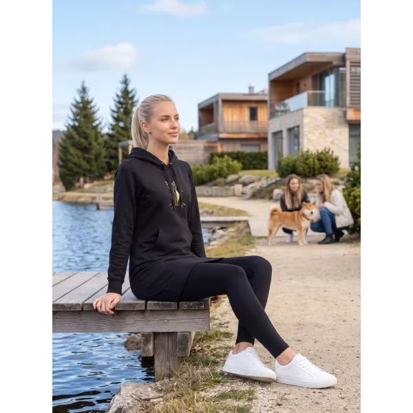  Ženska produžena majica ALTISPORT ALW091419 CRNO I ZLATNO 