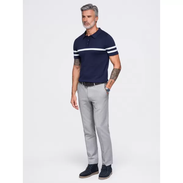  Muška polo majica OMBRE OM-POSS-0177 TAMNOPLAVA 