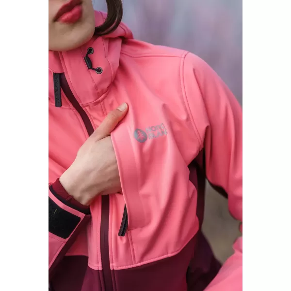  Ženska softshell jakna NORDBLANC BLINK NBSSL8320 RUŽIČASTA 