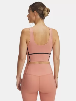 Ženska majica bez rukava UNDER ARMOUR MERIDIAN PIPED CROP TANK 6003529-696 RUŽIČASTA