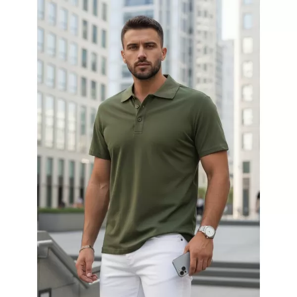  Muška majica s kragnom DSTREET PX0511 ZELENA 