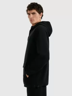 Muški sweatshirt 4F WAW25TSWSM1947 DUBOKA CRNA