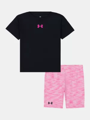 Komplet za djevojčice UNDER ARMOUR TWIST BIKE SHORT SET UASII0PR-001 CRNA
