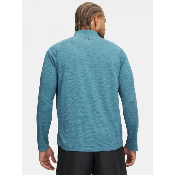  Muška majica kratkih rukava UNDER ARMOUR TECH TEXTURED 1/2 ZIP 1382797-466 PLAVA 