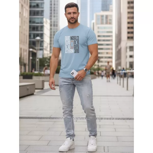 Muška majica kratkih rukava DSTREET NX0143R-SK SVIJETLOPLAVA 