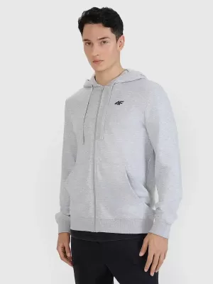 Muški sweatshirt 4F WMM00TSWSM1768 HLADNI SVIJETLO SIVI MELANGE
