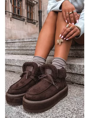 Ženske cipele BIG STAR SHOES UU274214 SMEĐE/BEŽ SJENE