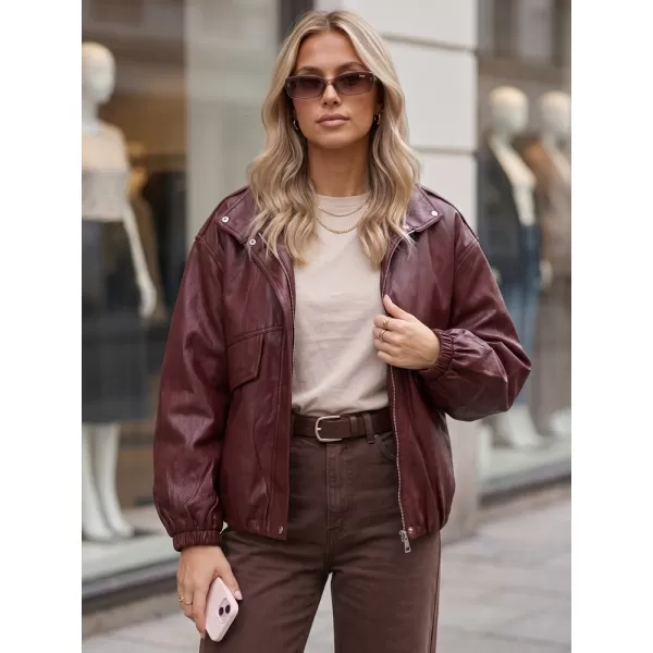  Ženska jakna DSTREET TY6069 TAMNOCRVENA 