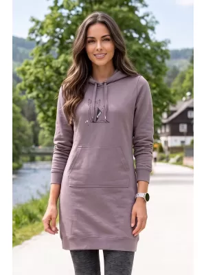 Ženska produžena majica ALTISPORT ALW091419 ČELIČNO SIVA
