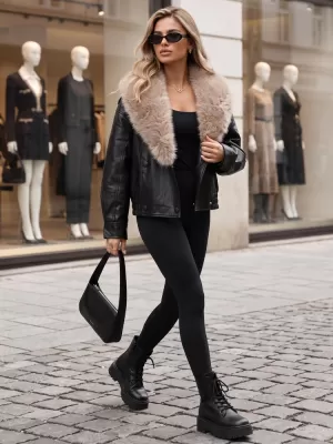 Ženska jakna DSTREET TY6029 CRNA