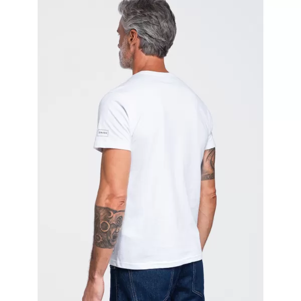  Muška majica kratkih rukava OMBRE OM-TSPT-0297 BIJELA 