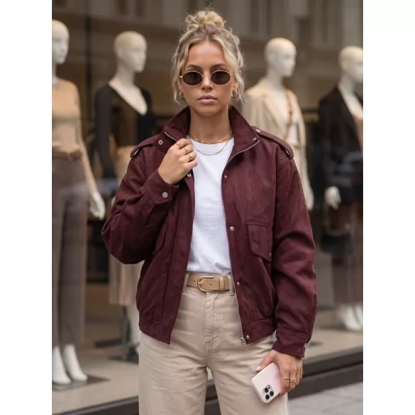  Ženska jakna DSTREET TY6066 TAMNOCRVENA 
