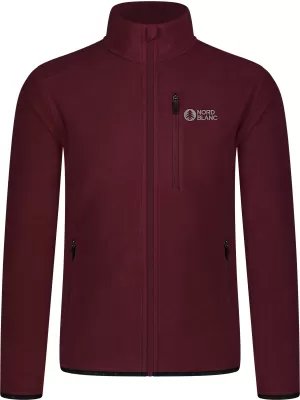 Muški lagani sweatshirt od flisa NORDBLANC QUARRY NBSFM8372 TAMNOCRVENA