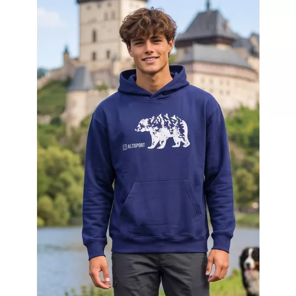  Muški sweatshirt ALTISPORT ALM193422 PONOĆNO PLAVA 