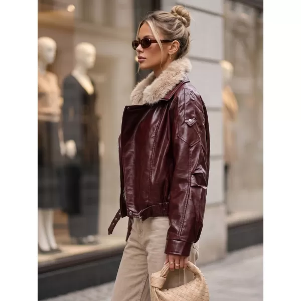  Ženska jakna DSTREET TY5707 TAMNOCRVENA 