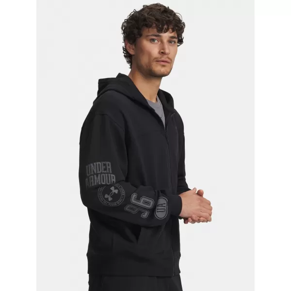  Muški sweatshirt UNDER ARMOUR UA RIVAL LW GRAPHIC FZ 6014687-001 CRNA 
