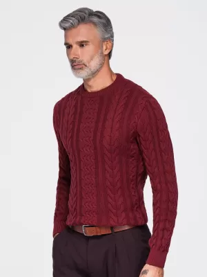 Muški pulover OMBRE OM-SWSW-0191 TAMNOCRVENA
