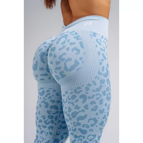  Kompresijske push-up tajice s leopard printom NEBBIA PRIMAL 849 PLAVI LEOPARD 