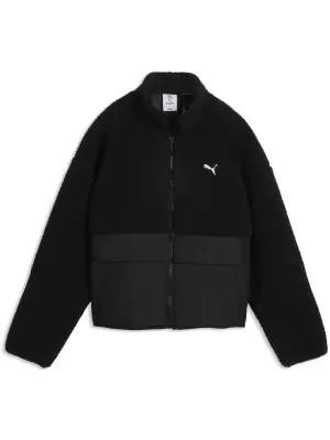 Ženska jakna PUMA RE:FIBRE SHERPA JACKET W 69456701 PUMA CRNA